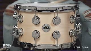 Video thumbnail for DW 14x8 Collector's Series Standard Maple Snare Drum - Natural Satin Oil (DRSO0814SSC) by Memphis Drum Shop