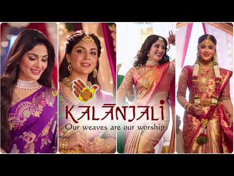 Shop our curated saree collection now at www.kalanjali.com
