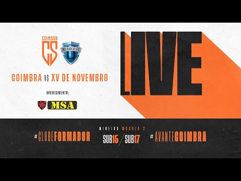 COIMBRA X  XV DE NOVEMBRO - MINEIRO SUB 15 E 17 - HEXAGONAL #aovivo #futebol #campeonatomineiro2022