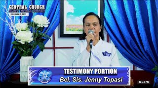 Download Lagu JMCIM | Testimony Portion | Bel. Sis. Jenny Topasi | February 13, 2022 Thumbnail