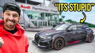 REBUILDING A WRECKED RS6 THEN TAKING IT BACK TO AUDI
