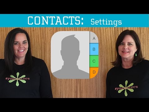 iPhone / iPad Contacts - Settings Video