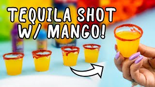 How to Make Tequila Shot with Mango, Chamoy & Mexican Candy - Mexican Alcoholic Drinks