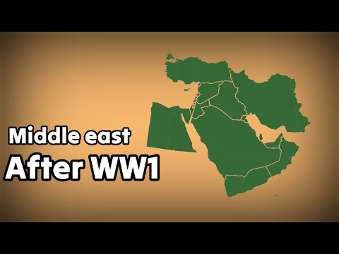 How middle east was  divided after World war 1?