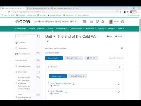 HIST 2112 Unit 7 - The End of the Cold War, Course Road Map, and Extra Credit Assignment