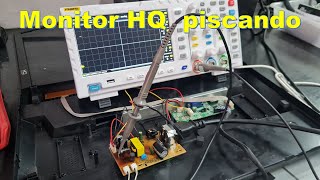 Monitor HQ 19 LED piscando. Solução simples, passo a passo.