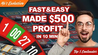 SLASH 5 - ROULETTE STRATEGY MADE $500 IN 10 MIN | NEW SYSTEM TO WIN BIG IN CASINOS - Bet With MO