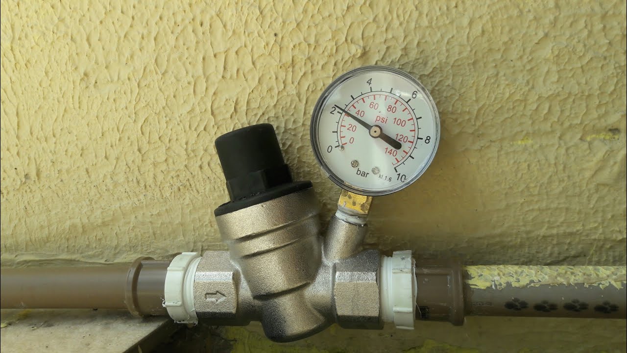 Válvula redutora de pressão e vazão de água da rua