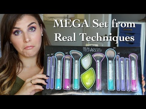 Real Techniques Full Face MEGA Brush Set Review | Bailey B. Video