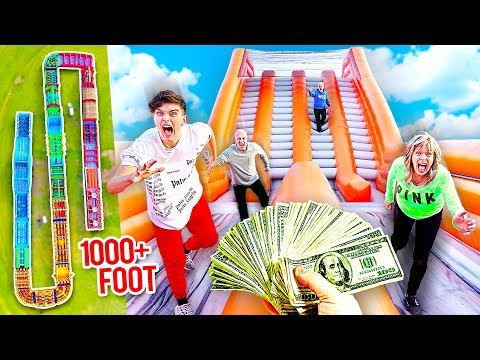 WORLDS BIGGEST Inflatable Obstacle Course Challenge - Win $10,000
