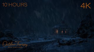 The Long Wait | Low Howling Wind & Blowing Snow Ambience on the Far Side of a Snowy Moon | 10 HOURS