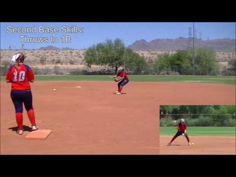 Katie Banks Second Base Skills Video   2019 2B Catcher