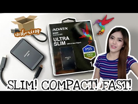 Unboxing ADATA SC685 External SSD (ULTRA SLIM) Compact & Fast! Tiny/Small/Lightweight!