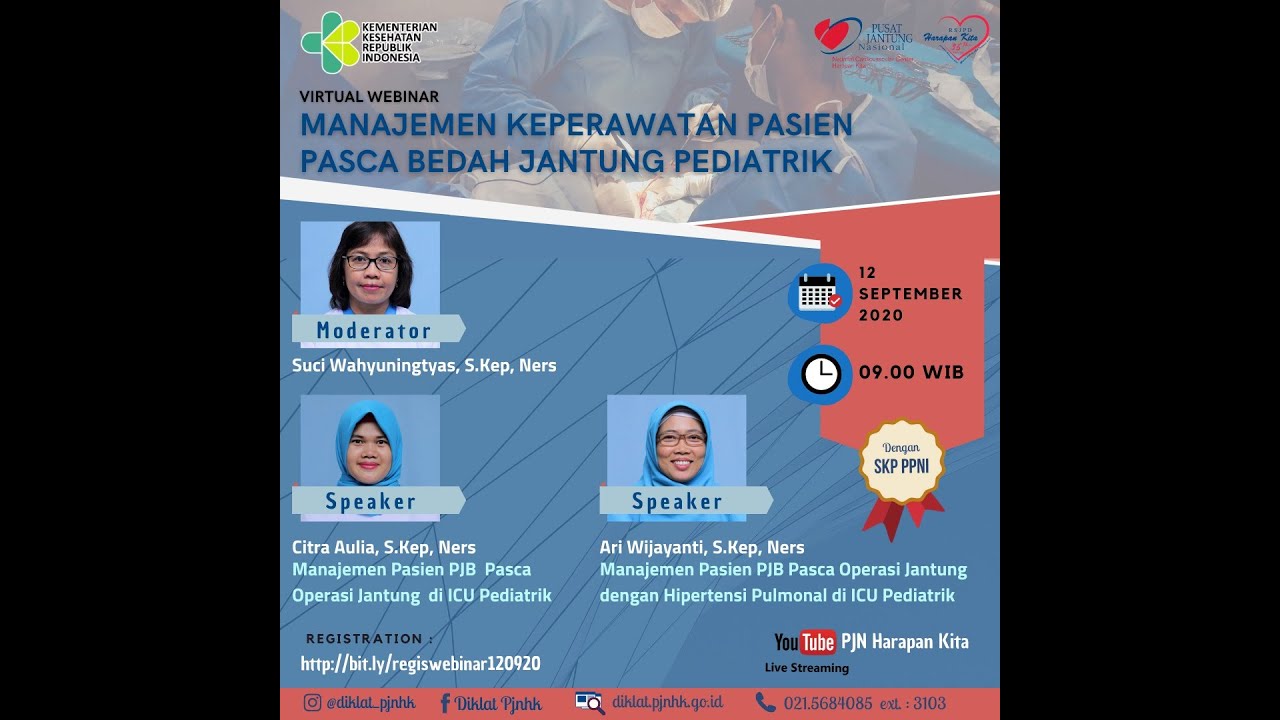 Webinar Manajemen Keperawatan Pasien Pasca Bedah Jantung Pediatrik
