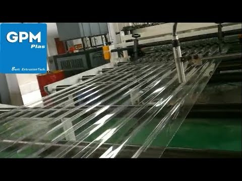Polycarbonate corrugated roofing sheets making machine