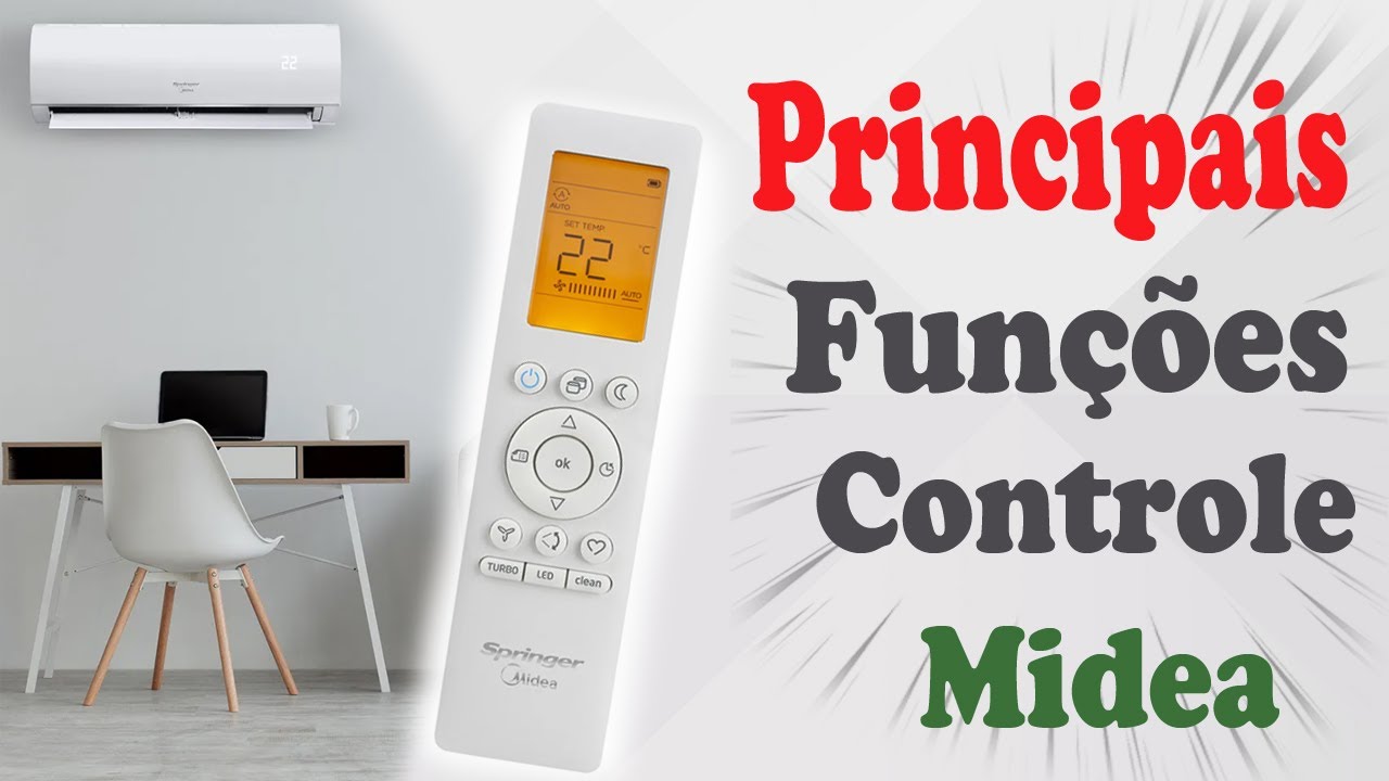 Principais funções do controle do Ar Condicionado Midea