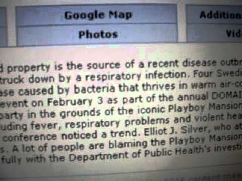 Playboy Mansion has an Epidemic Hazard Warning -Feb.14(75 people sick)