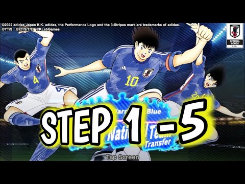 GACHA  NEW JAPAN SAMURAI BLUE  +  JAPAN COMEBACK BANNER  - CAPTAIN TSUBASA DREAM TEAM