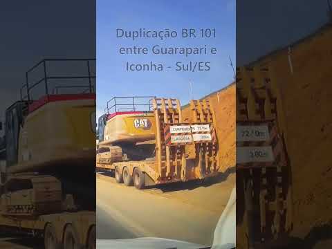 Obras na BR101 entre Guarapari e Iconha.