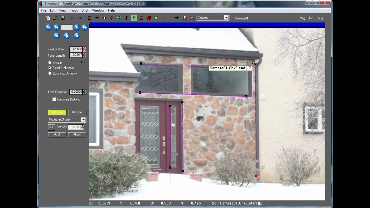 Singleframe Alignment in SynthEyes Boris FX