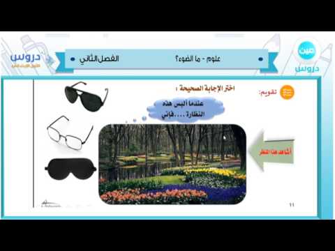 الاول الابتدائي| الفصل الدراسي الثاني 1438/ علوم |ماالضوء؟