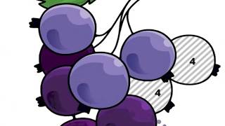 🍎🍍 15 Fruit Color by Number Games - Fruits and Vegetables Coloring Walkthrough