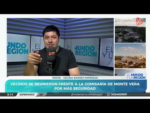 Vecinos de Monte Vera se reunieron frente a la comisaría por más seguridad | Rocío, Barrio Paprocki