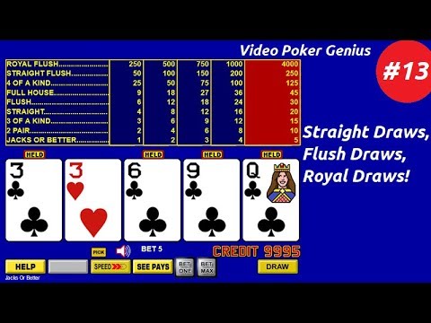 Video Poker Genius [Part 13] - Viewer Question, Straight Draws, Flush Draws, & Royal Draws