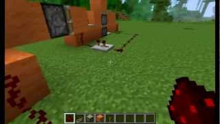 Minecraft tutorial #4 - Sticky Pistons pull and push a block 2 blocks (up and down)
