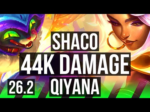 SHACO vs QIYANA (JGL) | Electrocute, 44K damage | EUNE Master | 26.2