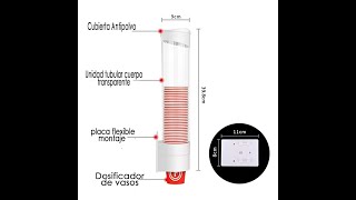 DISPENSADOR PARA VASOS DE POLIPAPEL Y PLASTICO