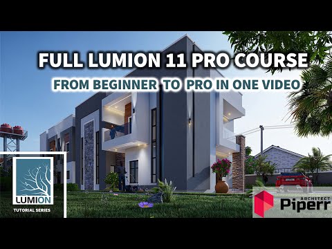 FULL LUMION 11 PRO COURSE- BEGINNER TO PRO - ONE VIDEO🎯 FULL EXTERIOR RENDER TUTORIALS