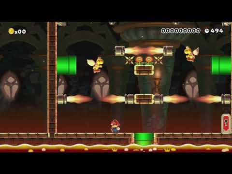 Contra Level 2 by Andrew - SUPER MARIO MAKER - NO COMMENTARY 1bi