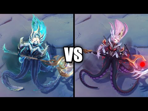 Sunken Shadows Nami vs Coven Nami Skins Comparison (League of Legends)
