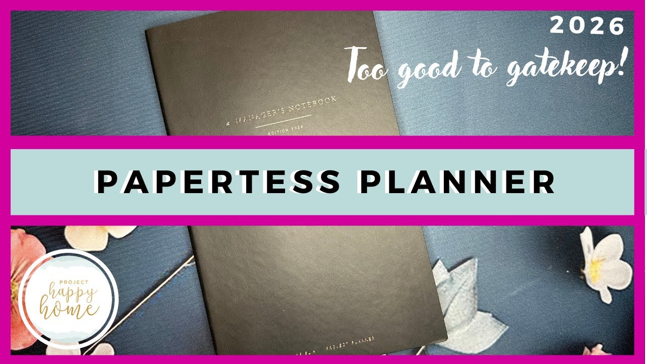 2026 PLANNER PEACE || Papertess Designs Manager's Notebook