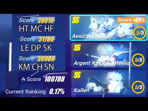 [HI3SEA] Memorial W48 - Heimdall 38016/31680; Rita 31786; Kallen 30986, 30933 - Exalted