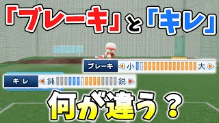 オリ変の「ブレーキ」と「キレ」は何が違う？【パワプロ2022】