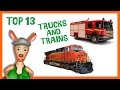 TOP 13 TRUCK AND TRAIN Playlist For Kids Things That Go TV