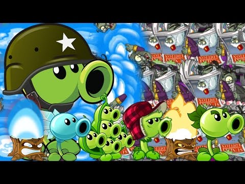 🔴Plants vs Zombies 2 Epic Hack- Peashooters 13 Projectiles Power UP vs Sunday Edition & Newspaper