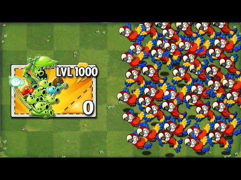PvZ 2 Challenge - All Plant Vs 100 Zombie Parrot - Who Will Win?