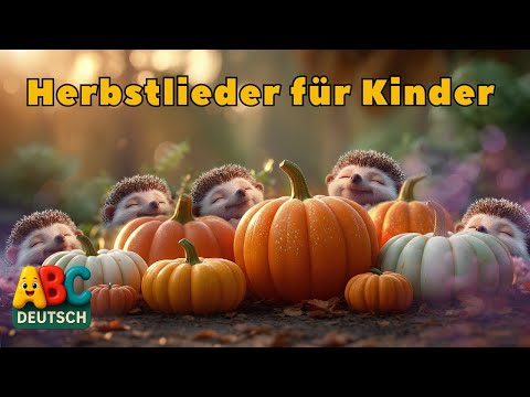 Herbstlieder für Kinder 🍂🎵 | Lern- & Mitmachlieder über Igel, Regen & Kürbisse