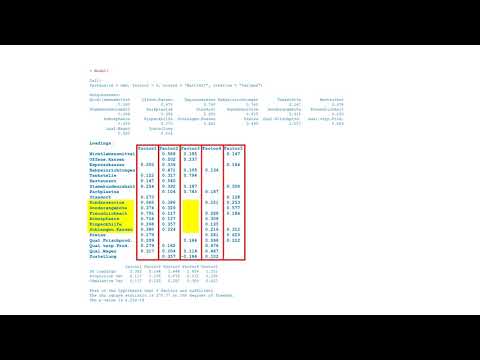 Faktorenanalyse mit R