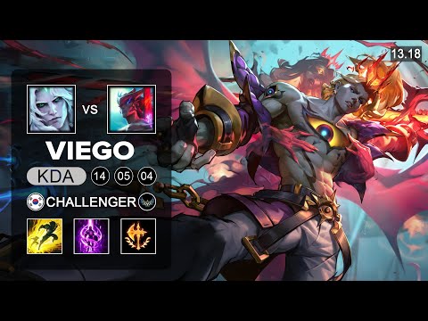 Viego vs Yone Mid - KR Challenger - Patch 13.18 Season 13
