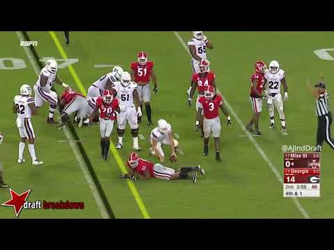 Nick Fitzgerald (Mississipi St QB) vs Georgia - 2017