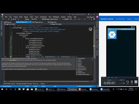 Xamarin Forms Web API Client- Staff Manager App - Create Staff Part 1