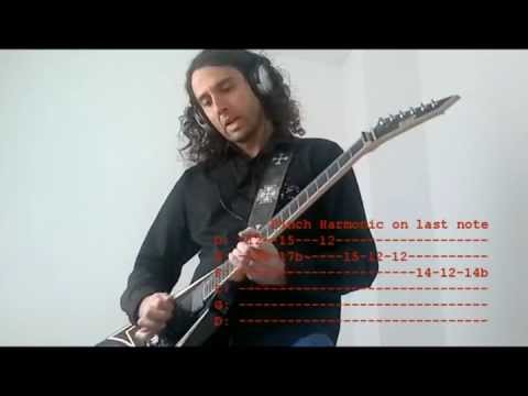 Manowar - Touch the Sky cover with tablature video thumbnail