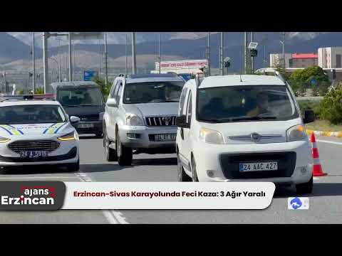 Erzincan Sivas Karayolunda Feci Kaza 3 Yaralı