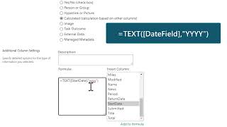 How to group SharePoint list data by year using a calculated column