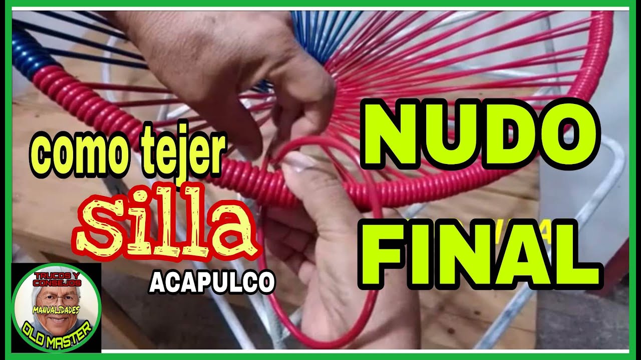 COMO HACER el NUDO FINAL sillon Acapulco, SIN COMPLICACIONES paso a paso, El MEJOR truco, TIP master