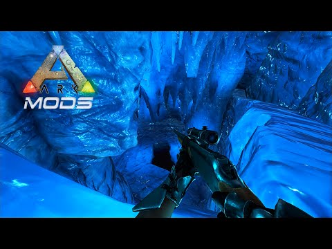 Ark Survival Evolved MODS #EP111   Update Map The Center, Presos Na Caverna de Gelo!